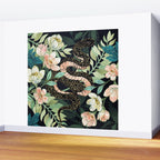 Metallic Floral Snake Wall Mural Gallery Image 2
