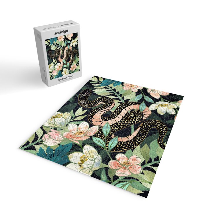 Metallic Floral Snake Jigsaw Puzzle Gallery Image 2