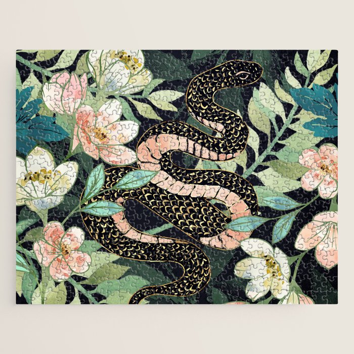 Metallic Floral Snake Jigsaw Puzzle Gallery Image 1