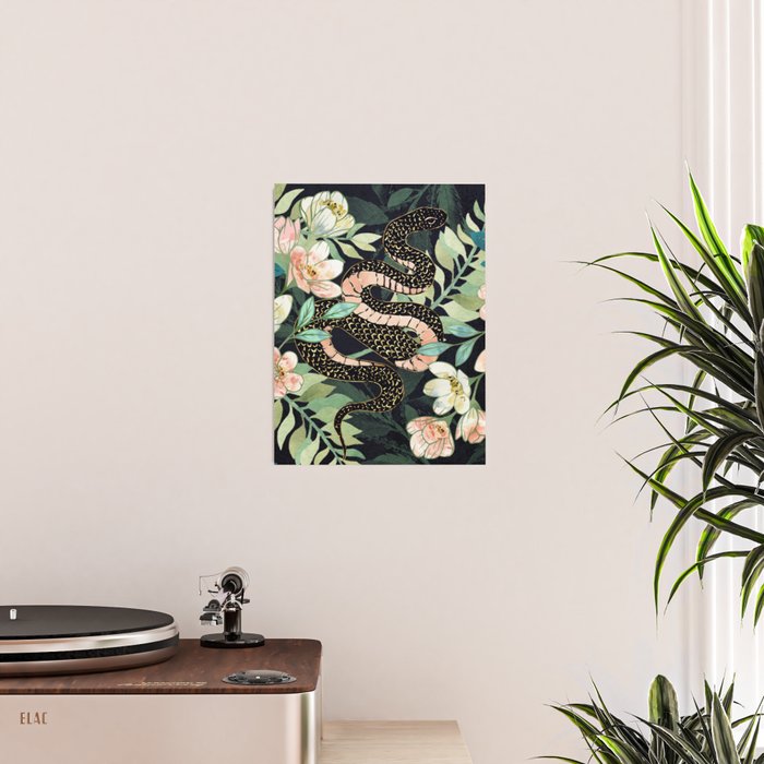 Metallic Floral Snake Poster Gallery Image 2