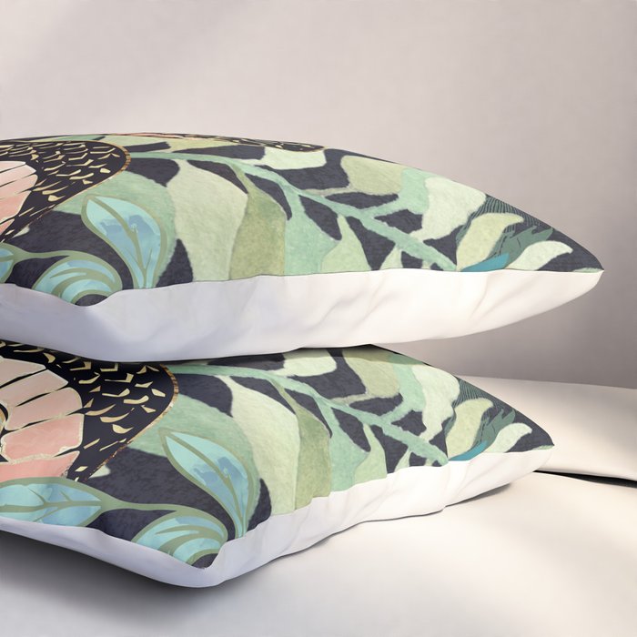 Metallic Floral Snake Pillow Sham Gallery Image 3
