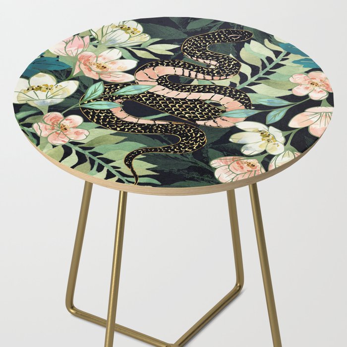 Metallic Floral Snake Side Table Gallery Image 2