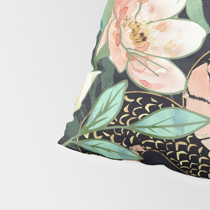 Metallic Floral Snake Pillow Sham Gallery Image 4