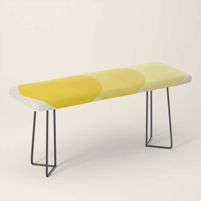 Golden Sunshine Circle Abstract Bench Gallery Image 1