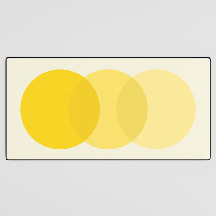 Golden Sunshine Circle Abstract Desk Mat Gallery Image 3