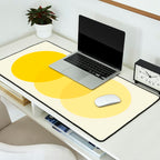 Golden Sunshine Circle Abstract Desk Mat Gallery Image 2