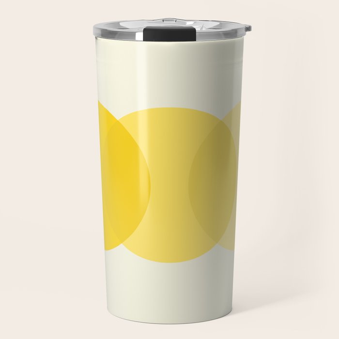 Golden Sunshine Circle Abstract Travel Mug Gallery Image 1