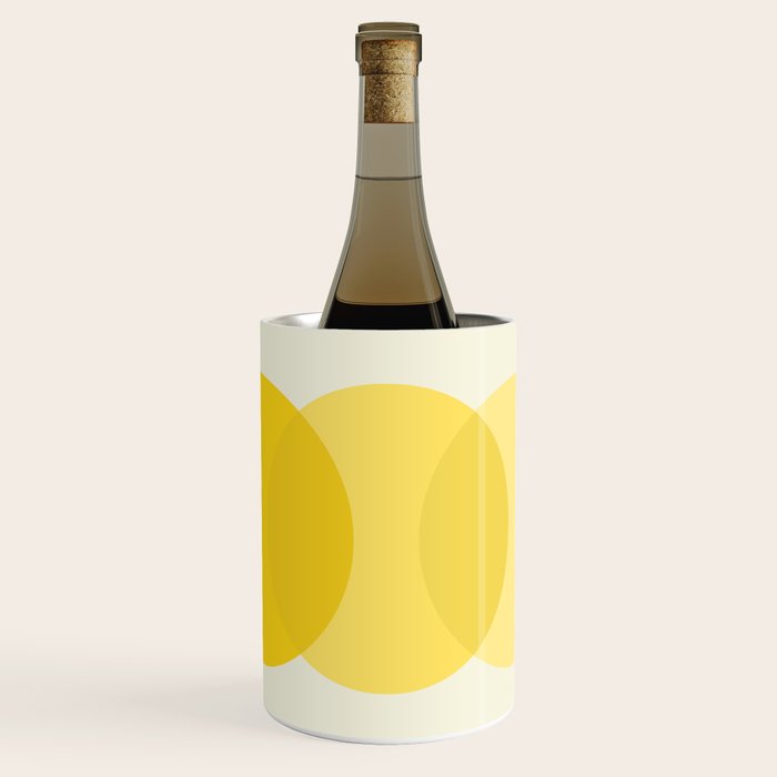 Golden Sunshine Circle Abstract Wine Chiller Gallery Image 1