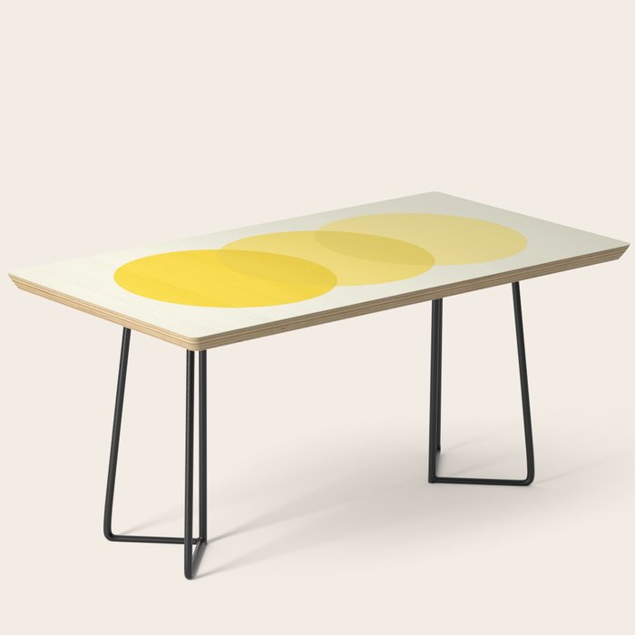 Golden Sunshine Circle Abstract Coffee Table Gallery Image 1