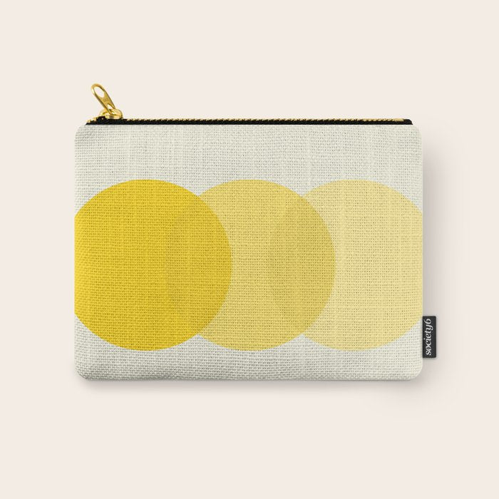 Golden Sunshine Circle Abstract Carry All Pouch Gallery Image 1