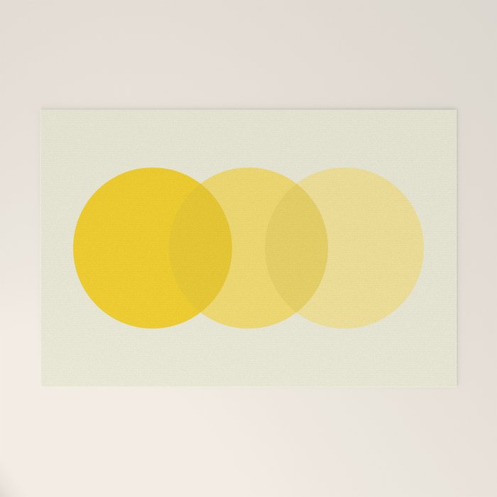 Golden Sunshine Circle Abstract Welcome Mat Gallery Image 1