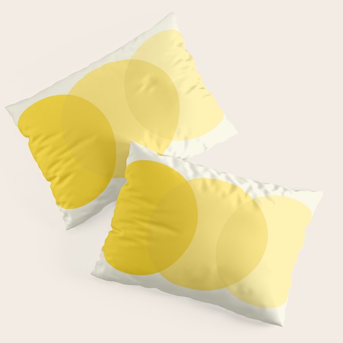 Golden Sunshine Circle Abstract Pillow Sham Gallery Image 1