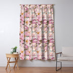 Lush Pink Tropical Flowers I Window Curtain Gallery Image 5