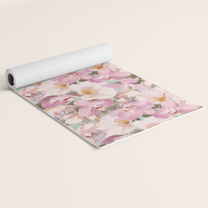 Lush Pink Tropical Flowers I Yoga Mat Gallery Image 2