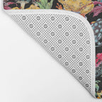 Tropical frogs and plant - black Bath Mat Gallery Image 2