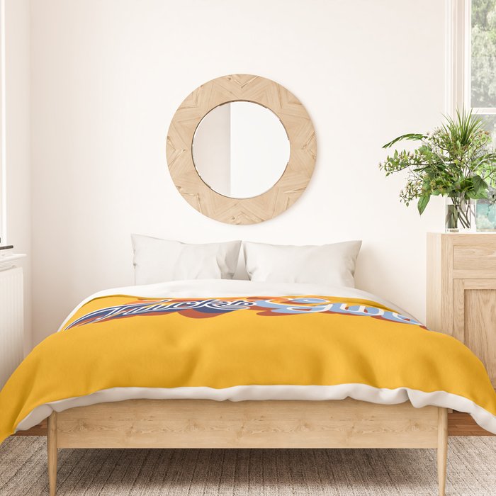 Zero F*cks Given - Yellow & Blue Palette Duvet Cover Gallery Image 3