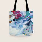 the sea on the beach abstract art Tote Bag Gallery Image 1