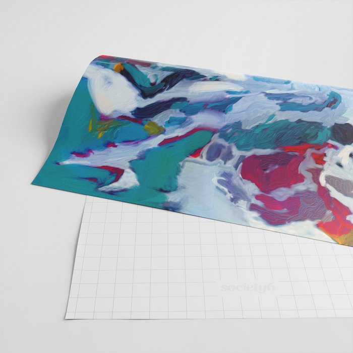 the sea on the beach abstract art Wrapping Paper Gallery Image 2