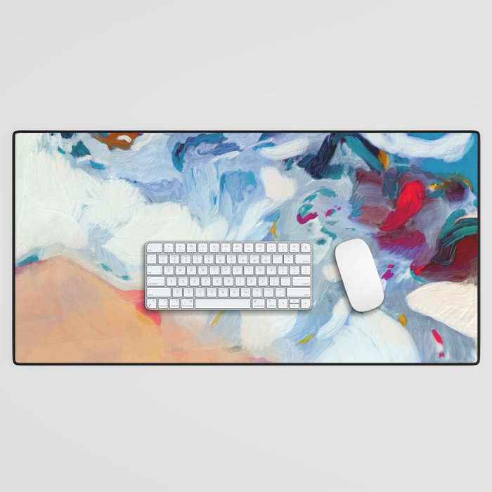 the sea on the beach abstract art Desk Mat Gallery Image 1