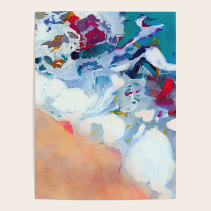 the sea on the beach abstract art Poster Gallery Image 1