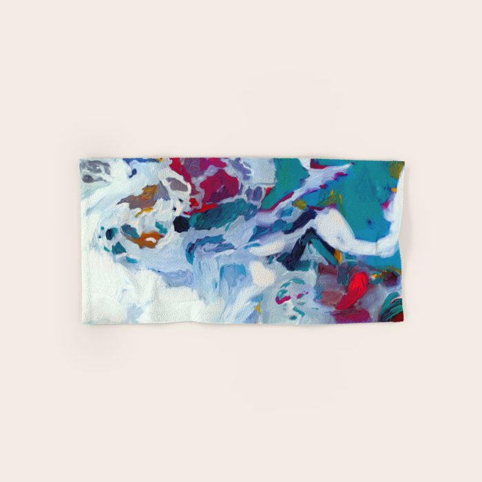 the sea on the beach abstract art Bath Towel Gallery Image 1