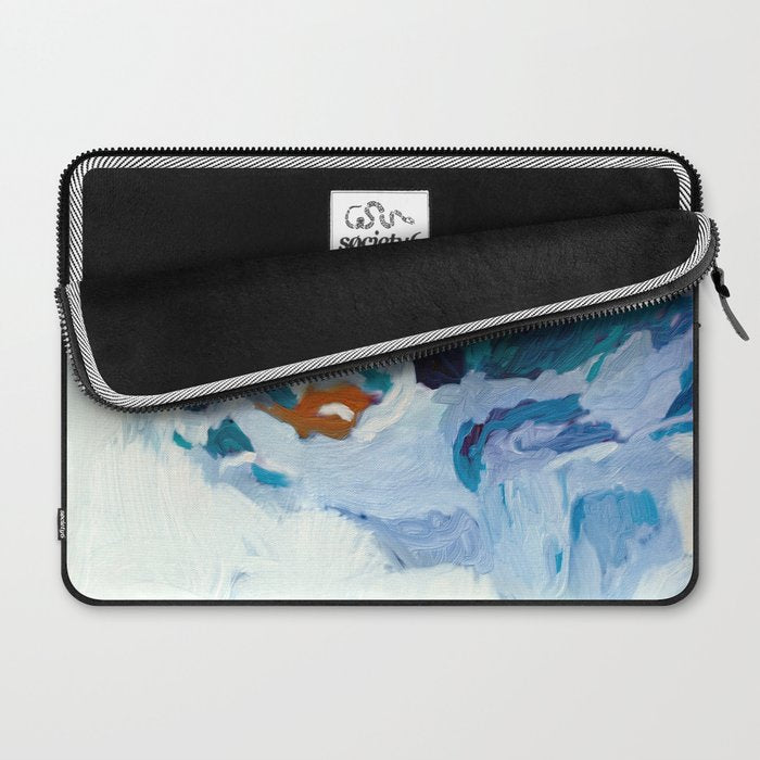 the sea on the beach abstract art Laptop Sleeve Gallery Image 2