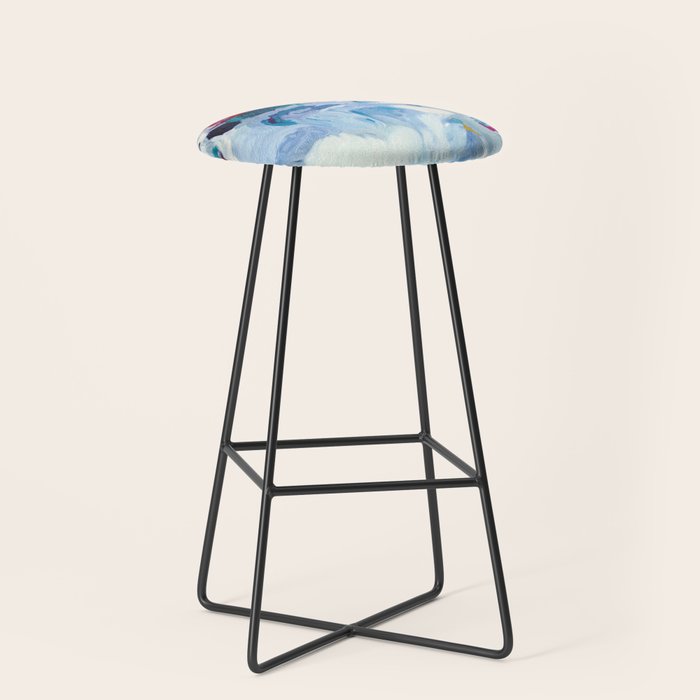 the sea on the beach abstract art Stool Gallery Image 1