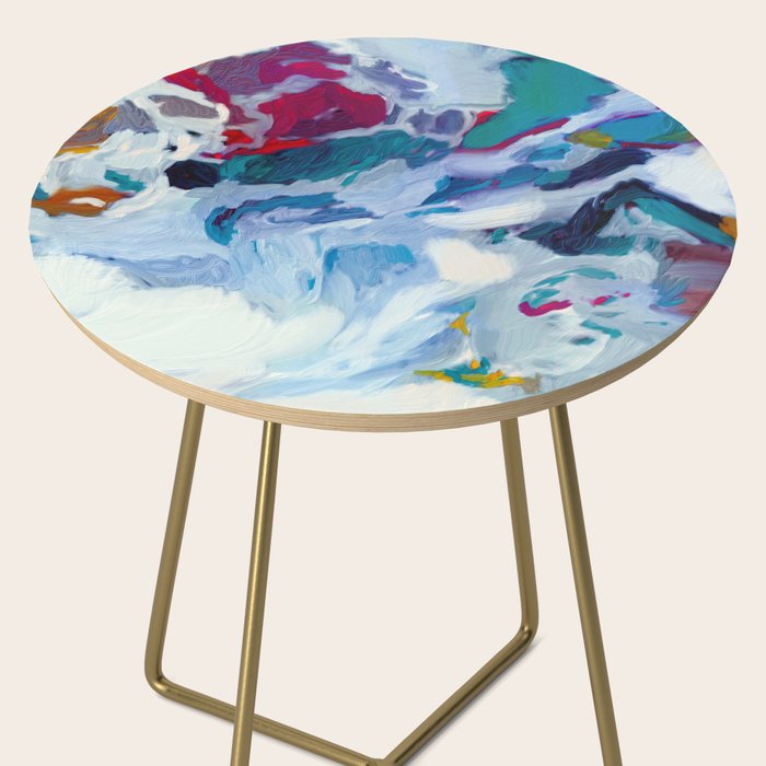 the sea on the beach abstract art Side Table Gallery Image 2