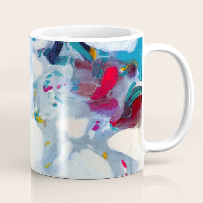 the sea on the beach abstract art Coffee Mug Gallery Image 1