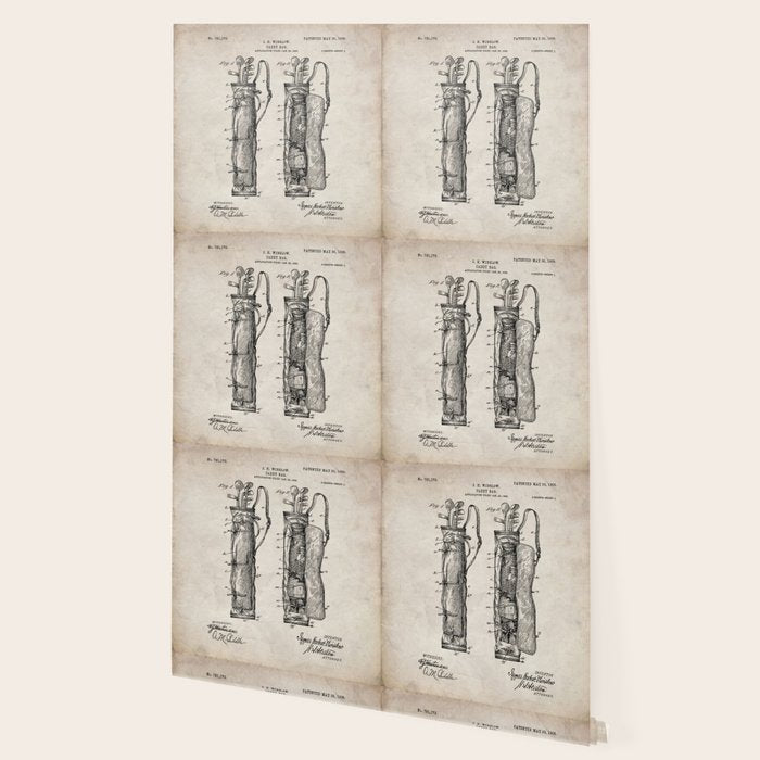 Golf Bag Patent - Caddy Art - Antique Wallpaper Gallery Image 2