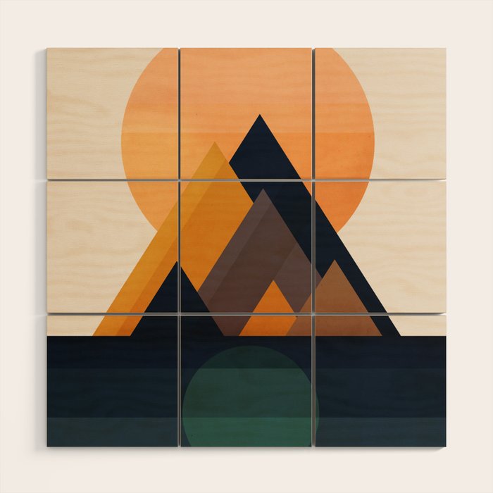 Twin Sun Wood Wall Art Gallery Image 1