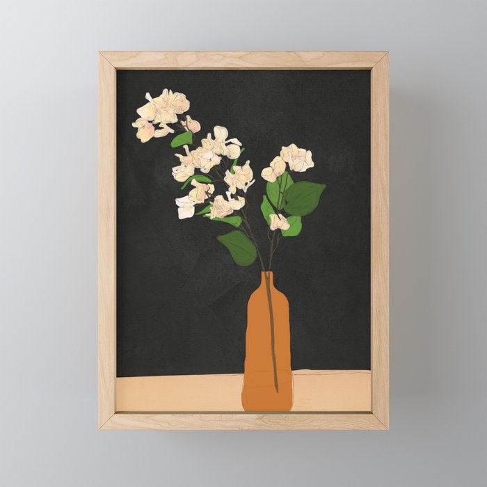 Branches Blooming Black Mini Art Print Gallery Image 1