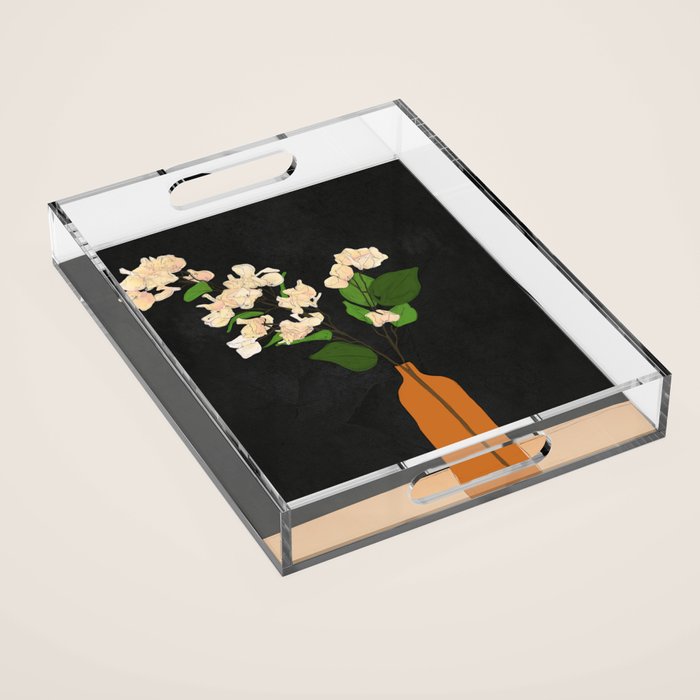 Branches Blooming Black Acrylic Tray Gallery Image 1
