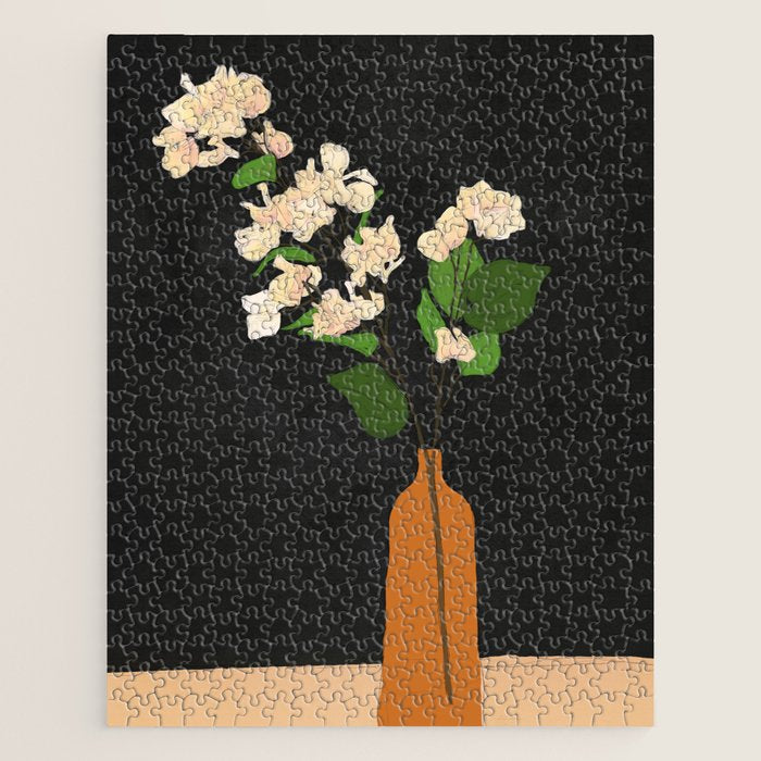 Branches Blooming Black Jigsaw Puzzle Gallery Image 1