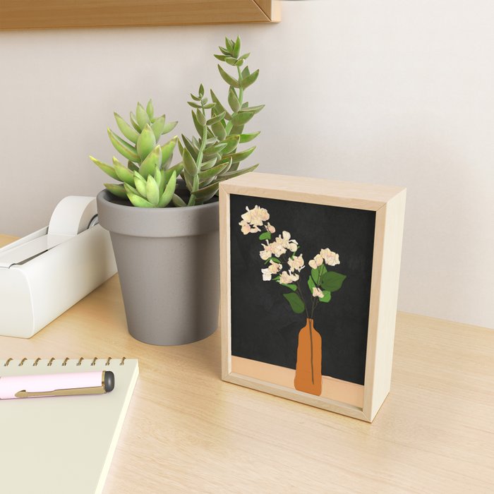 Branches Blooming Black Mini Art Print Gallery Image 2