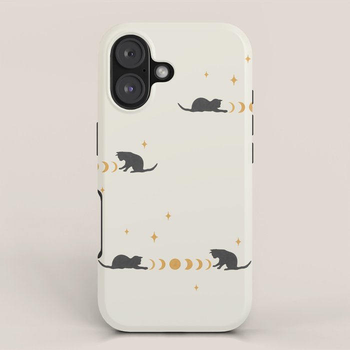 Cat and Moon 3 iPhone Case Gallery Image 1