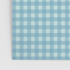 Gingham Check Country Cottage Pattern in Light Blue Tones Poster Gallery Image 3