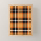 Orange + Black Plaid Mini Art Print Gallery Image 1