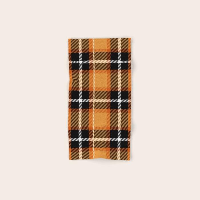 Orange + Black Plaid Towels Gallery Image 1