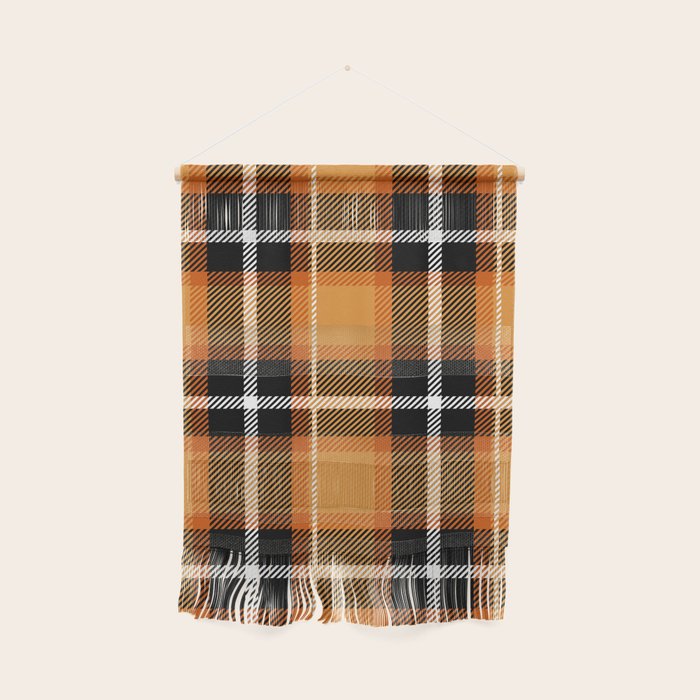 Orange + Black Plaid Wall Hanging Gallery Image 1