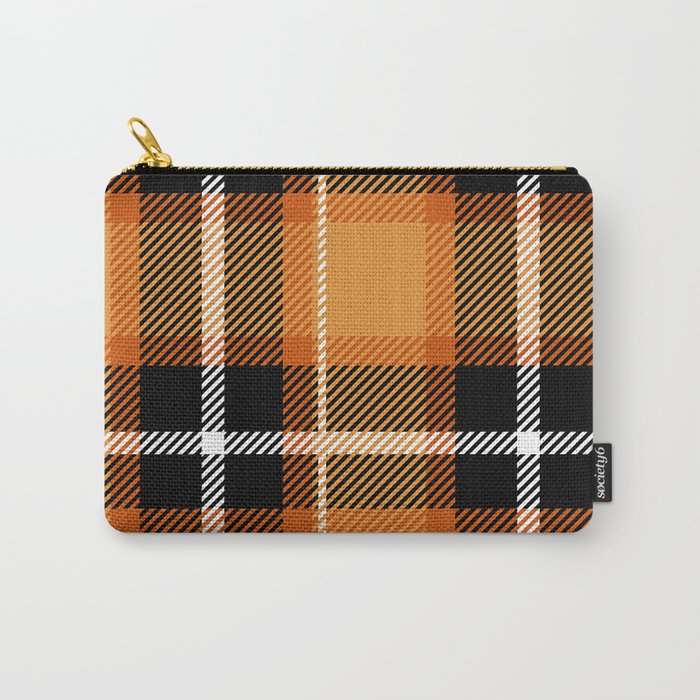 Orange + Black Plaid Carry All Pouch Gallery Image 1