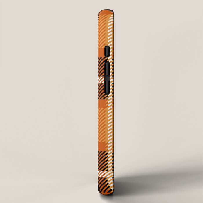 Orange + Black Plaid iPhone Case Gallery Image 2