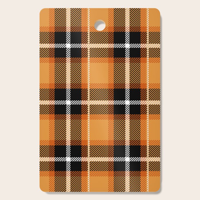 Orange + Black Plaid Cutting Board Gallery Image 1