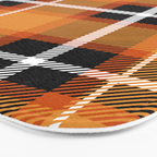 Orange + Black Plaid Bath Mat Gallery Image 3