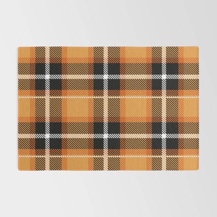 Orange + Black Plaid Rug Gallery Image 2