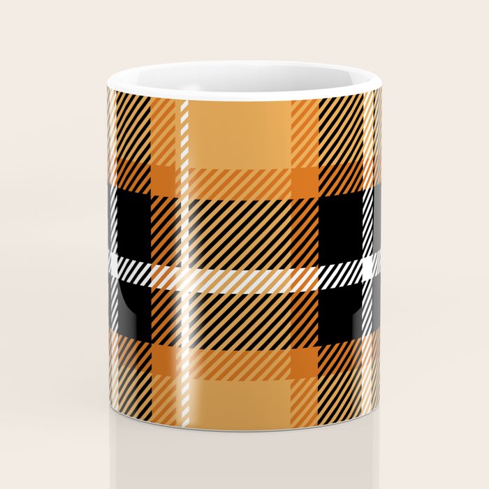 Orange + Black Plaid Coffee Mug Gallery Image 4
