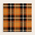 Orange + Black Plaid Wood Wall Art Gallery Image 1