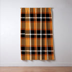 Orange + Black Plaid Window Curtain Gallery Image 3