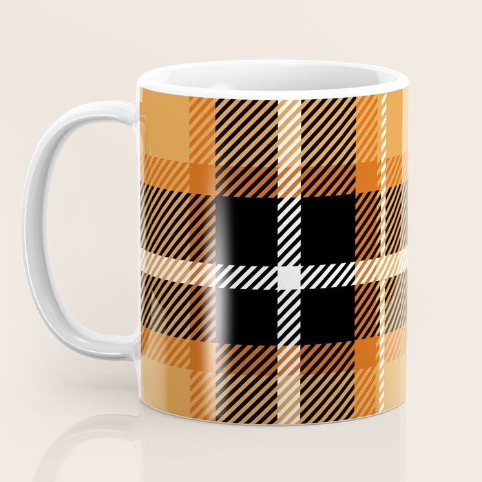 Orange + Black Plaid Coffee Mug Gallery Image 3