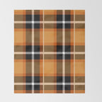 Orange + Black Plaid Throw Blanket Gallery Image 2